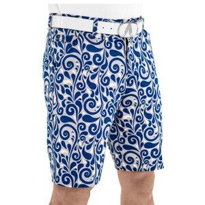Royal & Awesome Men's Blue Swirls Golf Shorts  Size 38  NWOT  Print Club Shorts